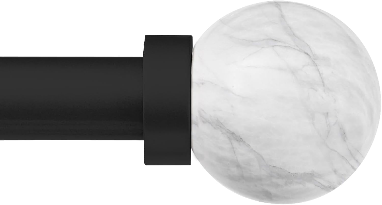 Black Curtain Rods for Windows 32 to 45 Inches(2.63.75ft),1 inch