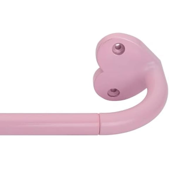 Black Curtain Rods for windows 32 to 150 inch,Adjustable Blackout Curtain Rod foBedroom,Outdoor,3/4 Inch Diameter for Bedroom,Kitchen and patio,No Rust (Pink, 32‘’-135‘’)