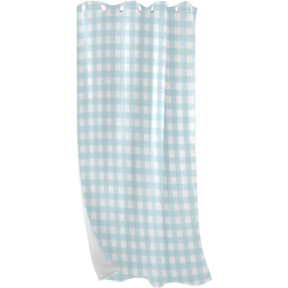 Black Out Curtain Window Curtain Panels for Apartment, 84" Checks Vertical Blinds Bay Blackout Curtains for Living Room, Grommet Window Curtains Privacy Darkening Single Panel Curtain