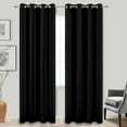 Black Curtains 84 Inches Long for Bedroom 2 Panels Set Total 100