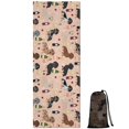 thumbnail image 1 of Black Cute Dachshund Dog and Wine Hot Yoga Mat Towel Non Slip for Hot Yoga - Quick-Drying Yoga Mat Cover with 4 Corner Pockets with Travel Bag - Hot Yoga Towel Non Slip 70"x26", 1 of 6