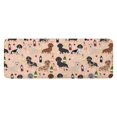 thumbnail image 1 of Black Cute Dachshund Dog and Wine Kitchen Rug Mat,Kitchen Runner Rugs Non Skid Washable,Decorative Kitchen Floor Mats for Kitchen,Sink,Laundry,17"x47.2", 1 of 7