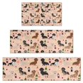 thumbnail image 1 of Black Cute Dachshund Dog and Wine Kitchen Rugs Sets Of 3,Kitchen Runner Rugs Non Skid Washable,Decorative Kitchen Floor Mats for Kitchen,Sink,Laundry,17"x30"+ 17"x47" + 17"x59", 1 of 6
