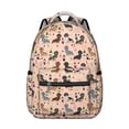 thumbnail image 1 of Black Cute Dachshund Dog and Wine Backpack for School,Cute School Bag,Schoolbag with Adjustable Shoulder Straps & Padded Back,15.3"x11"x7.1"., 1 of 6