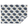 thumbnail image 1 of Black Cute Hedgehog Pattern Rectangle Tablecloth 60"x84",Waterproof Polyester Rectangle Table Cloth, Wipeable Spillproof Polyester Tablecloth for Dining, Camping, Indoor and Outdoor, 1 of 5