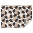 thumbnail image 1 of Black Cute Hedgehog Pattern Rectangle Tablecloth 60"x84",Waterproof Polyester Rectangle Table Cloth, Wipeable Spillproof Polyester Tablecloth for Dining, Camping, Indoor and Outdoor, 1 of 5