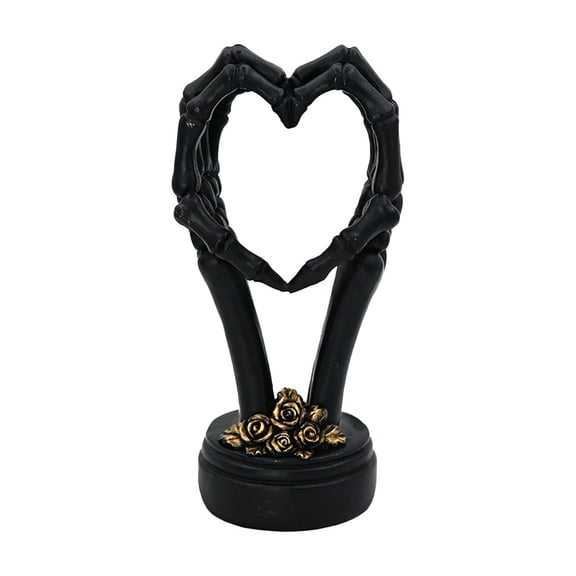 Black Cute Skeleton Hand Resin Ornament Halloween Scary Vibes For Party Decor And Home Display