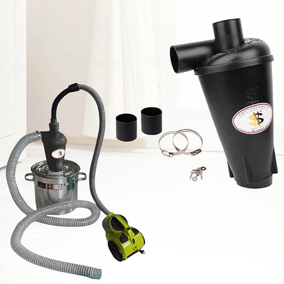 Black Cyclone Dust Separator for Wet Dry Vacuums Pre-Filter Collector Traps Fine Dust and Debris Extends Vacuum Bag Life Essential for Woodworking Shops and Home Renovations