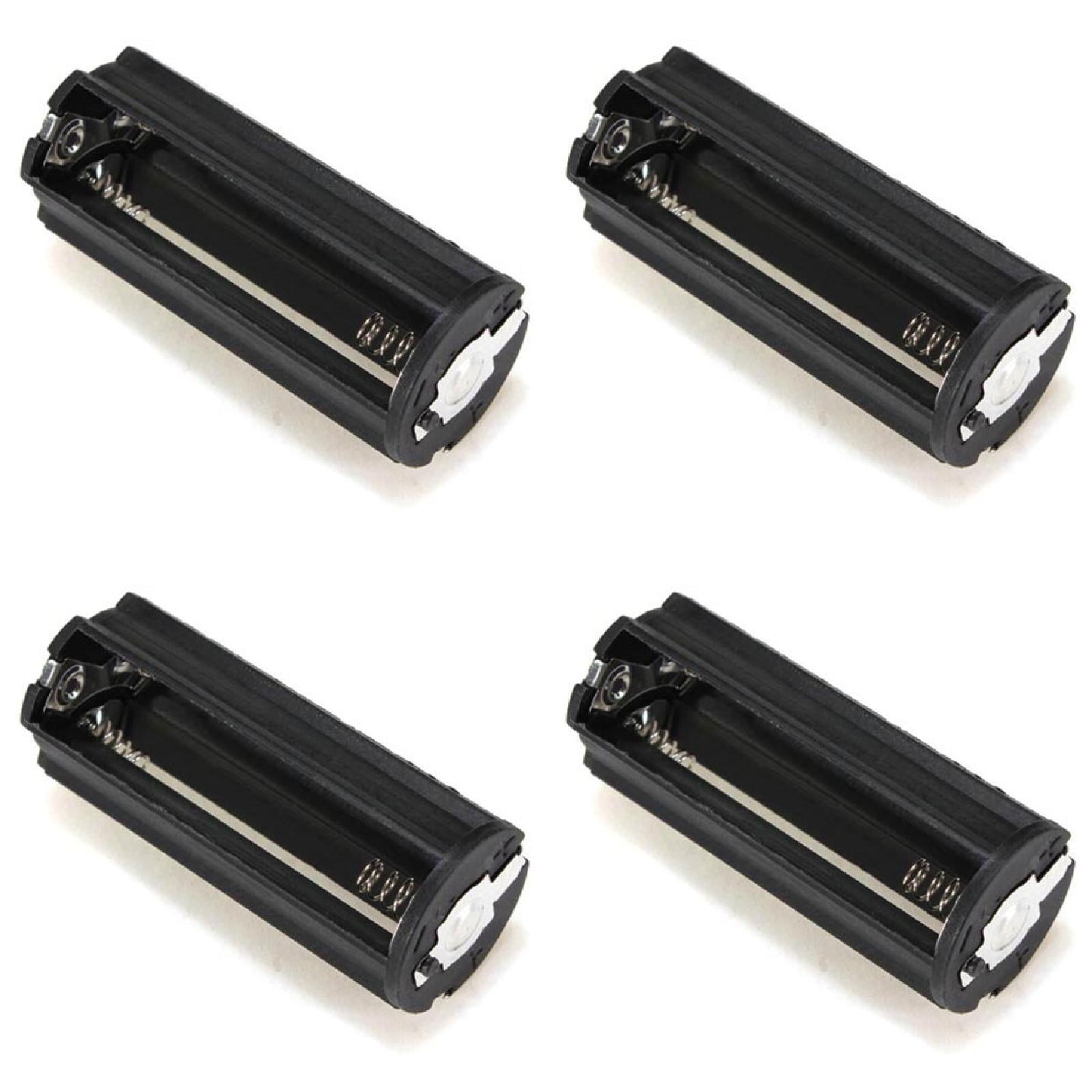 Black Cylindrical 3 AAA Battery Holder Adapter Case Box Flashlight Lamp