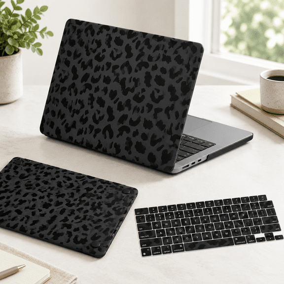 Black-D2 Sturdy Protective Hard Shell & Cover for 13.6 Inch Laptops 2022-2025