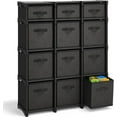 thumbnail image 1 of Black DIY Cube Organizer Shelf - Fabric Storage Cubes, Sturdy Cubbies for Bedroom, Playroom and More, 1 of 9