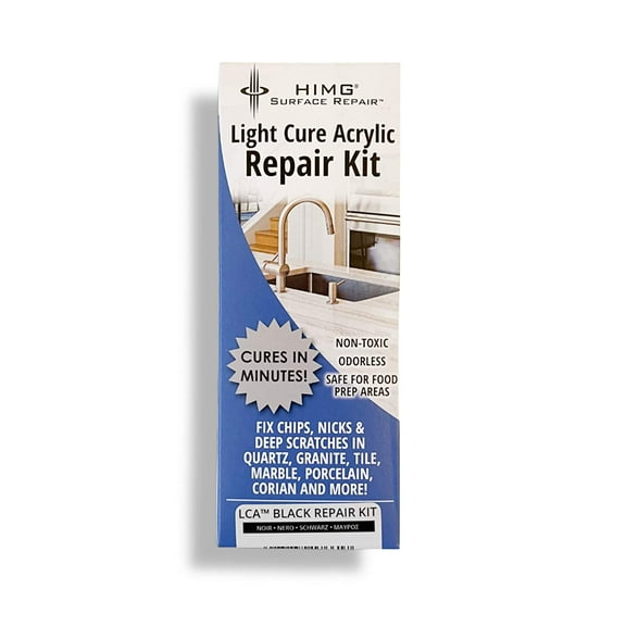 Black DIY Repair Kit fix Granite Cultured Marble Stone Porcelain Onyx Tile Shower Sink Counter Chips