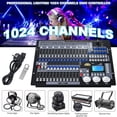 thumbnail image 1 of Black DJ Lighting Controller,Grand Console DMX and MIDI Operator 1024 Channel Lighting Controller for Live Concerts KTV DJs Clubs, 1 of 11