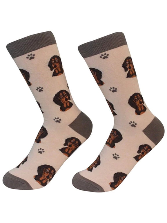Black Dachshund Dog Breed Socks Unisex Sock Daddy by E&S Pets