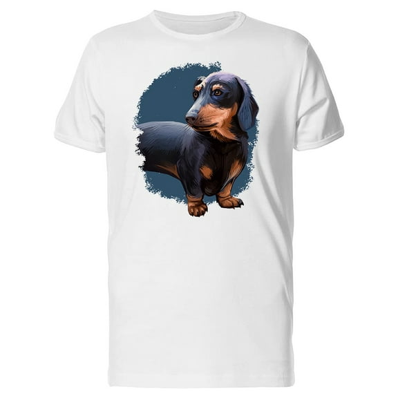 Black Dachshund T-Shirt Men -Image by Shutterstock, Male Large