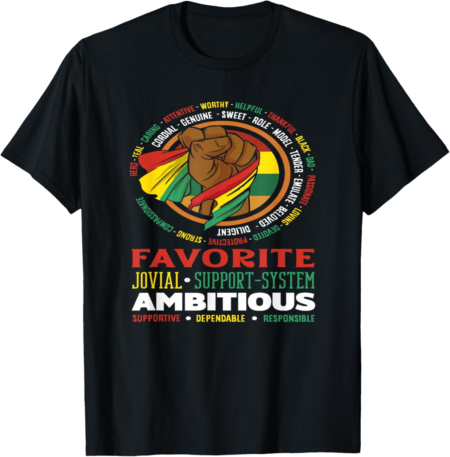 Black Dad Hero Role Model Ambitious Strong T-Shirt - Walmart.com