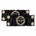 thumbnail image 1 of Black Daisy Bees Curtain Valances for Windows, Kitchen Valance Window Treatments Panel 2 Pack, Spring Farmhouse Honey Floral Rings Rod Pocket Short Curtains for Bathroom Bedroom 42 x 12 Inch, 1 of 8