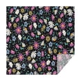 thumbnail image 1 of Black Daisy Flower Colorful Blooms Pattern Square Tablecloth,Waterproof Square Table Cover,Wipeable Spillproof Washable Table Cover for Home Kitchen Party Decor 52"x52"(132x132cm), 1 of 1