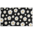 thumbnail image 1 of Black Daisy Flower Golden Centers Pattern Door Rugs,Washable Non Slip Door Mats Indoor,Decorative Door Mats,Entry Mat Indoor for Entrance,Bedroom,Kitchen,Bathroom,17"x30", 1 of 6