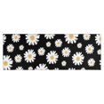 thumbnail image 1 of Black Daisy Flower Golden Centers Pattern Kitchen Rug Mat,Kitchen Runner Rugs Non Skid Washable,Decorative Kitchen Floor Mats for Kitchen,Sink,Laundry,17"X47", 1 of 5