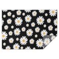 thumbnail image 1 of Black Daisy Flower Golden Centers Pattern Rectangle Tablecloth 60"x84",Waterproof Polyester Rectangle Table Cloth, Wipeable Spillproof Polyester Tablecloth for Dining, Camping, Indoor and Outdoor, 1 of 5