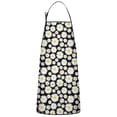 thumbnail image 1 of Black Daisy Flower Pattern Apron-Garden Aprons for Women with Pockets-Cotton Linen Waterproof Kitchen Cooking Gardening Aprons Adjustable for Kitchen,Cooking,BBQ and Salon 33x27 Inch, 1 of 6