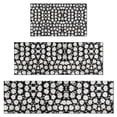 thumbnail image 1 of Black Daisy Flower Pattern Kitchen Rugs Sets Of 3,Kitchen Runner Rugs Non Skid Washable,Decorative Kitchen Floor Mats for Kitchen,Sink,Laundry,17"x30"+ 17"x47" + 17"x59", 1 of 6