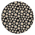 thumbnail image 1 of Black Daisy Flower Pattern Round Fitted Tablecloth with Elastic Edge,Dining Table Cover Waterproof,Outdoor Round Tablecloth for Camping,Dining,Indoor and Outdoor, 1 of 7