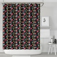 thumbnail image 1 of Black Daisy Flower Pattern Shower Curtain 72"x84" ,Bathroom Decorative Shower Curtains Set with 12 Hooks,Modern Waterproof Washable Shower Curtain, 1 of 6