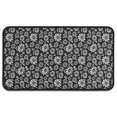 thumbnail image 1 of Black Daisy Flower White Blooms Pattern Door Rugs,Washable Non Slip Door Mats Indoor,Decorative Door Mats,Entry Mat Indoor for Entrance,Bedroom,Kitchen,Bathroom,30"x17", 1 of 6