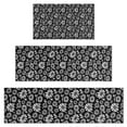thumbnail image 1 of Black Daisy Flower White Blooms Pattern Kitchen Rugs Sets Of 3,Kitchen Runner Rugs Non Skid Washable,Decorative Kitchen Floor Mats for Kitchen,Sink,Laundry,17"x30"+ 17"x47" + 17"x59", 1 of 6