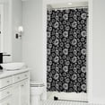 thumbnail image 1 of Black Daisy Flower White Blooms Pattern Shower Curtain 36"x72" ,Bathroom Decorative Shower Curtains Set with 12 Hooks,Modern Waterproof Washable Shower Curtain, 1 of 6