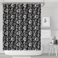 thumbnail image 1 of Black Daisy Flower White Blooms Pattern Shower Curtain 84"x72" ,Bathroom Decorative Shower Curtains Set with 12 Hooks,Modern Waterproof Washable Shower Curtain, 1 of 6