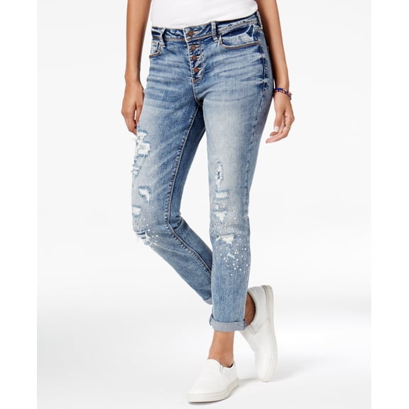 Black Daisy Women's Jamie Bestfriend Relaxed Skinny Jean, Petunia, 1