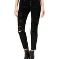 thumbnail image 1 of Black Daisy Womens Jamie Skinny Fit Jeans, Black, 26, 1 of 2