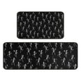 thumbnail image 1 of Black Dancing Skeleton Pattern Kitchen Rugs Sets Of 2,Anti Fatigue Kitchen Mat Rugs Non Slip Washable,Decorative Kitchen Floor Mats for Kitchen,Sink,Laundry,17"X30"+17"X47", 1 of 7