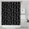 thumbnail image 1 of Black Dancing Skeleton Pattern Shower Curtain 72"x84" ,Bathroom Decorative Shower Curtains Set with 12 Hooks,Modern Waterproof Washable Shower Curtain, 1 of 6