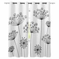 thumbnail image 1 of Black Dandelion Blackout Curtains 54 Inch Length 2 Panels Set for Living Room Bedroom, Spring Country Modern Minimalist Flower Room Darkening Window Curtains Thermal Black Out Curtain 52"x54", 1 of 8