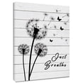 thumbnail image 1 of Black Dandelion Butterfly Wall Art Country Botanical Pictures Wall Decor Inspirational Quotes Canvas Wall Art Decor for Bathroom Bedroom Living Room Home Decoration Framed Ready to Hang,12x16inch, 1 of 5
