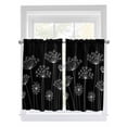thumbnail image 1 of Black Dandelion Living Room Curtains 2 Panel, Spring Modern Minimalist Country Flower Cafe Window Treatment, Farmhouse Bedroom Bathroom Kitchen Curtains Drapes 104"x54", 1 of 6