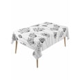 thumbnail image 1 of Black Dandelion Rectangle Tablecloth, Spring Country Modern Minimalist Flower Waterproof & StainResistant Tablecloth, Washable Oil-proof Table Cover for Dining/Party/Wedding/Camping/Buffet 54x108 In, 1 of 9