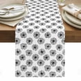 thumbnail image 1 of Black Dandelion Table Runner - 90 Inch Long, Kitchen Dining Table Runner Dresser Scarves, Farmhouse Botanical Blossom Farmhouse Decor for Coffee Tables Wedding Party Banquet, 1 of 8