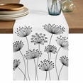 thumbnail image 1 of Black Dandelion Table Runner, Country Modern Minimalist Flower Washable Cotton Linen Table Runners 72 Inches Long, Dresser Scarf Runner for Dining/Coffee/Kitchen/TV Stands/Cabinets 13''x72'', 1 of 9