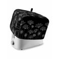 thumbnail image 1 of Black Dandelion Toaster Cover 4 Slice, Large Kitchen Appliance Covers, Spring Modern Minimalist Country Flower Toaster Oven Cover with Loop, Bread Machine Cover Polyester Dust Cover Protection, 1 of 4