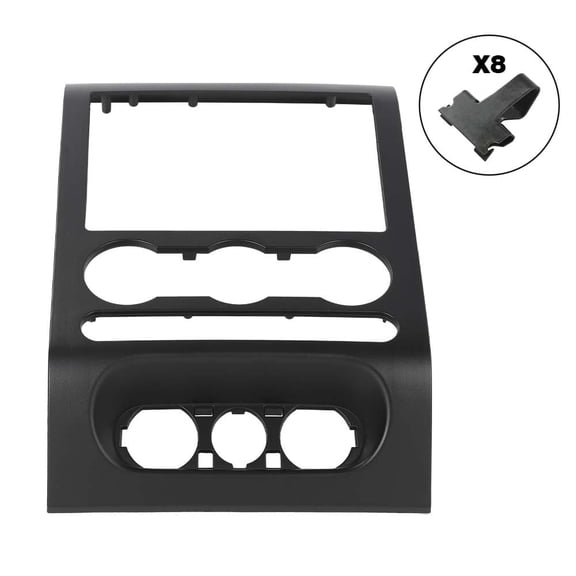 Black Dash Radio Climate Bezel Center Trim Panel Fit for 2004-2008 Ford F-150