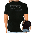 thumbnail image 1 of Black Dear Person Behind Me The World Is A Better Place With You Graphic Print Tshirt Graphic Tees Shirts Positive Casual Tops S-5XL, 1 of 5