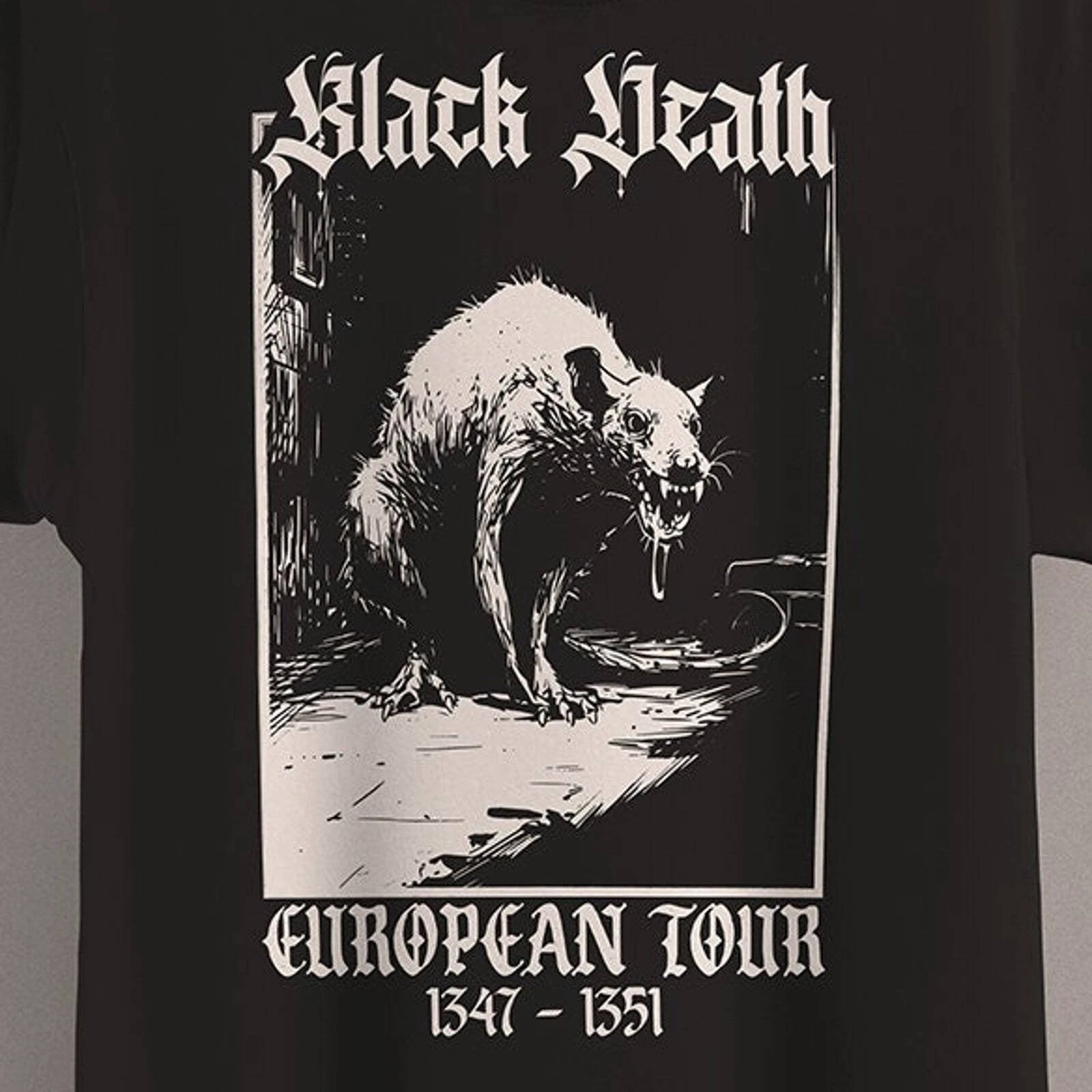 Black Death T-Shirt Medieval Rat Shirt Gothic Grunge Clothing Horror ...