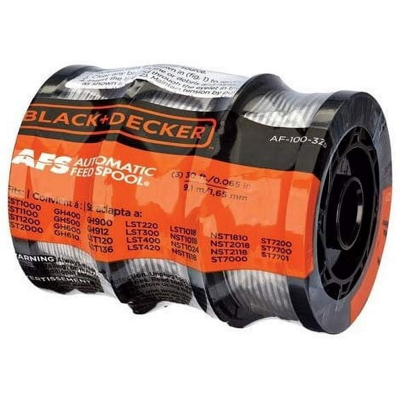 Black+Dec.ker String Trimmer Line AF-100-3ZP - 0.065 In, 30 Ft - 3 Pack