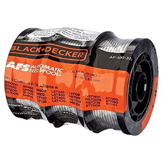 Black+Decke*r AF-100-3ZP 30ft 0.065" Line String Trimmer Autofeed Replaceme Spool 3 Pack
