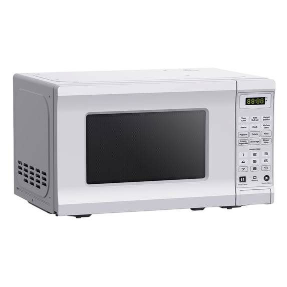 Black+Decker 0.7 Cu. Ft. 700W Compact Kitchen Countertop Microwave Oven, White
